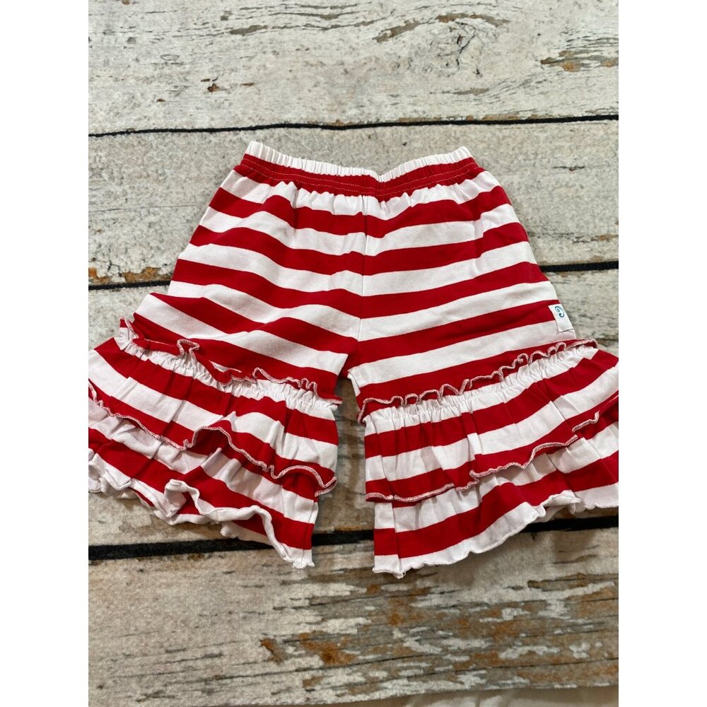 Momi Boutique Red White Striped Shorties